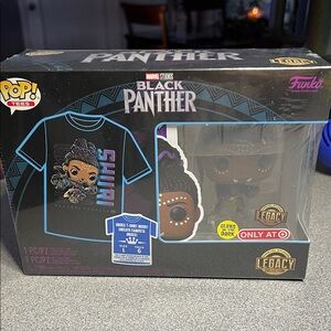 Funko Black Panther Shuri Action Figure and T-Shirt Set - Black and Blue
